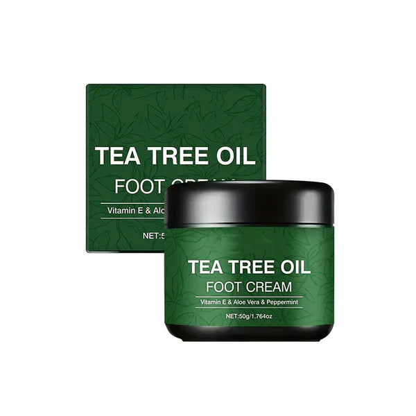 Lugnande fotkräm med aloe vera och tea tree