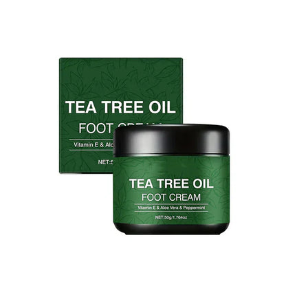 Lugnande fotkräm med aloe vera och tea tree