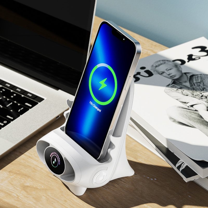 Mini Chair trådløs hurtiglader multifunksjonell telefonholder