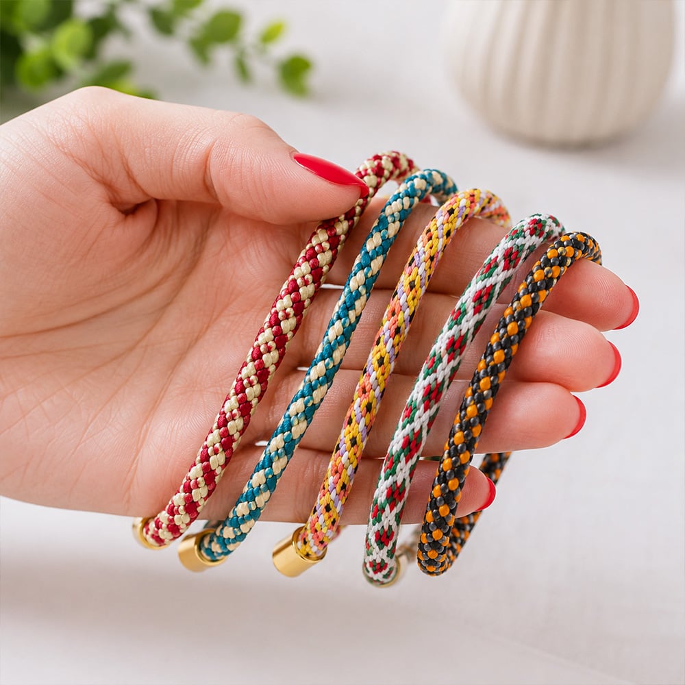 Kumihimo-armbandssats – Skapa dina egna flätade vänskapsarmband