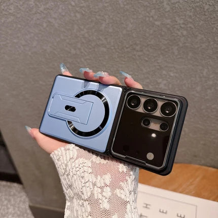 Magnetiskt kickstand-telefonskal för S-serien – Stöttåligt slankt skal med kameraskydd och dolt stativ