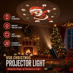 🎄🌟 Julprojektionsnattlampa – Plug & Play HD Julprojektor🎅