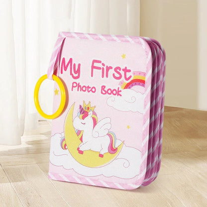 Min første babyfotobok med trygt speil