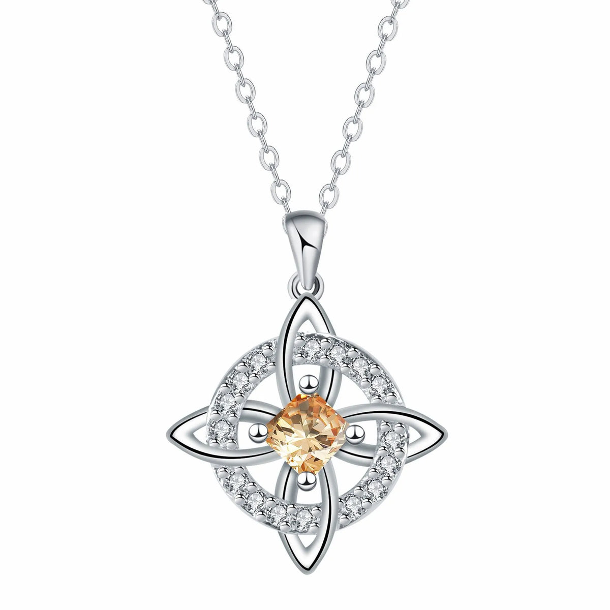 Mystiskt halsband med månadssten och häxknut – 🔮💞Skydda dina nära och kära