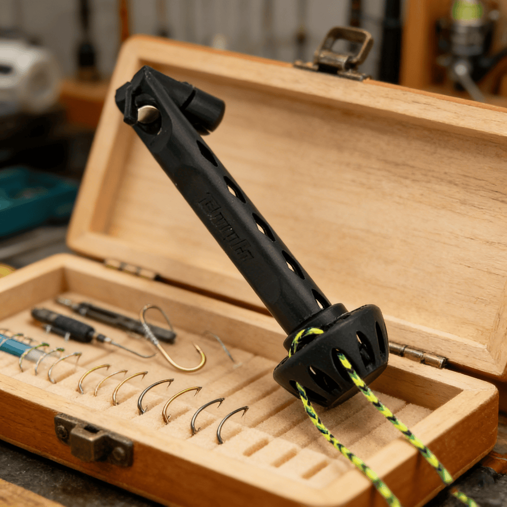 🎣 Magnetisk flugtrådträdare – enkelt trä och knyt flugor i storlek 24 till 6