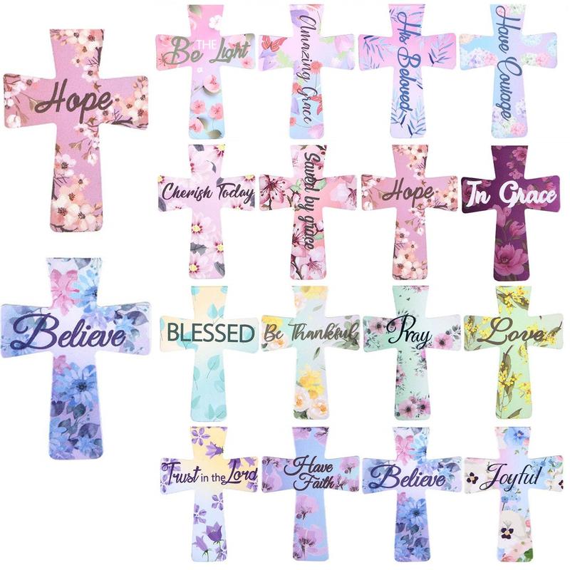 📖16 st magnetiska bokmärken i form av kors – presenter för bibelstudier, läsare, lärare, studenter🌸✝️