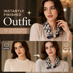 🧣 Oansträngd glamour: Påsnäppbar pärlhalsbandsscarf ✨