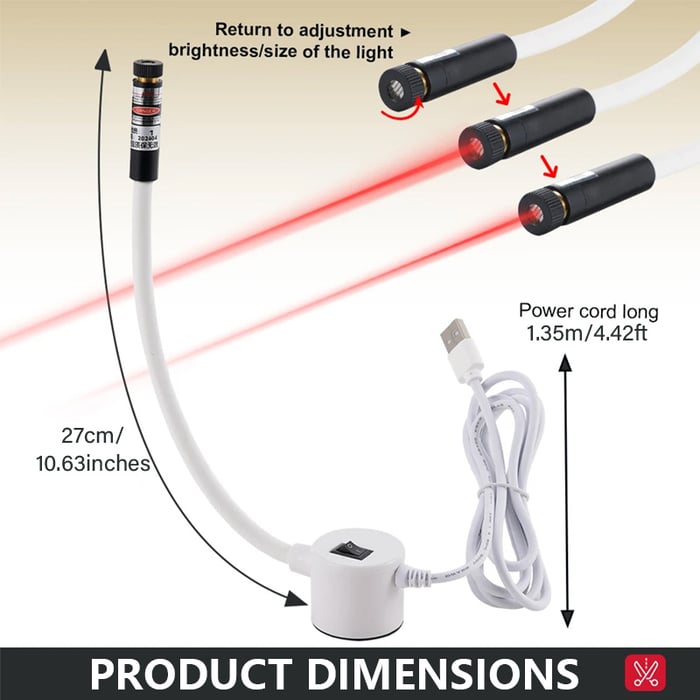 ✨🧵Laserkviltguide – Magnetisk symaskinslaser för raka sömmar och exakta mönster