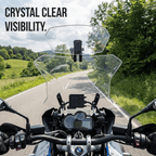 🏍️Justerbar motorcykelvindavvisare – Universell vindrutespoiler för hjälmvibration, vindbrus & turbulens