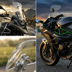 🏍️Justerbar motorcykelvindavvisare – Universell vindrutespoiler för hjälmvibration, vindbrus & turbulens