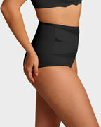 🌸Sista dagen - Köp 1 få 3-pack✨Plus-Size trosor med hög midja och korsade magkontroller