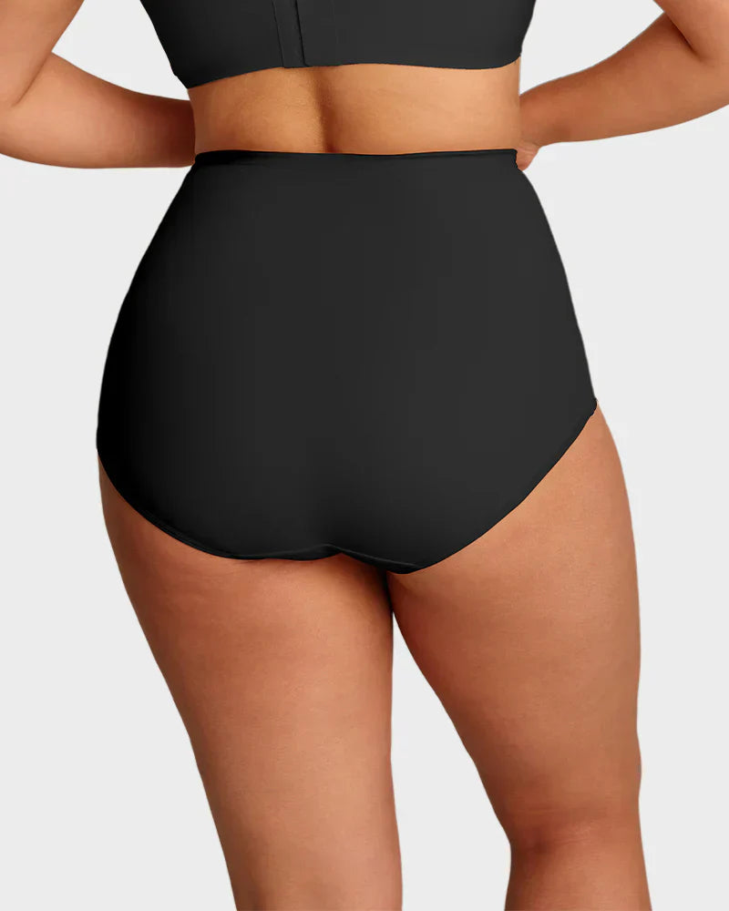 🌸Sista dagen - Köp 1 få 3-pack✨Plus-Size trosor med hög midja och korsade magkontroller