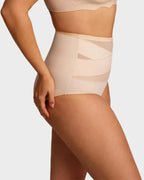 🌸Sista dagen - Köp 1 få 3-pack✨Plus-Size trosor med hög midja och korsade magkontroller