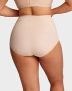 🌸Sista dagen - Köp 1 få 3-pack✨Plus-Size trosor med hög midja och korsade magkontroller