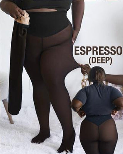 ⚡50 000+ SÅLDA!❄️Formförstärkande fleeceleggings med en söm✨✨Håll dig varm. Se bra ut. 💕