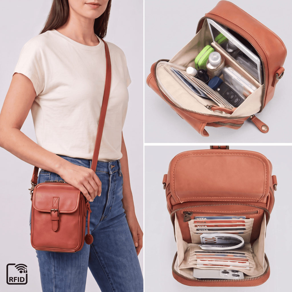 🔥SISTA DAGEN 49% RABATT- Crossbody Läderväska