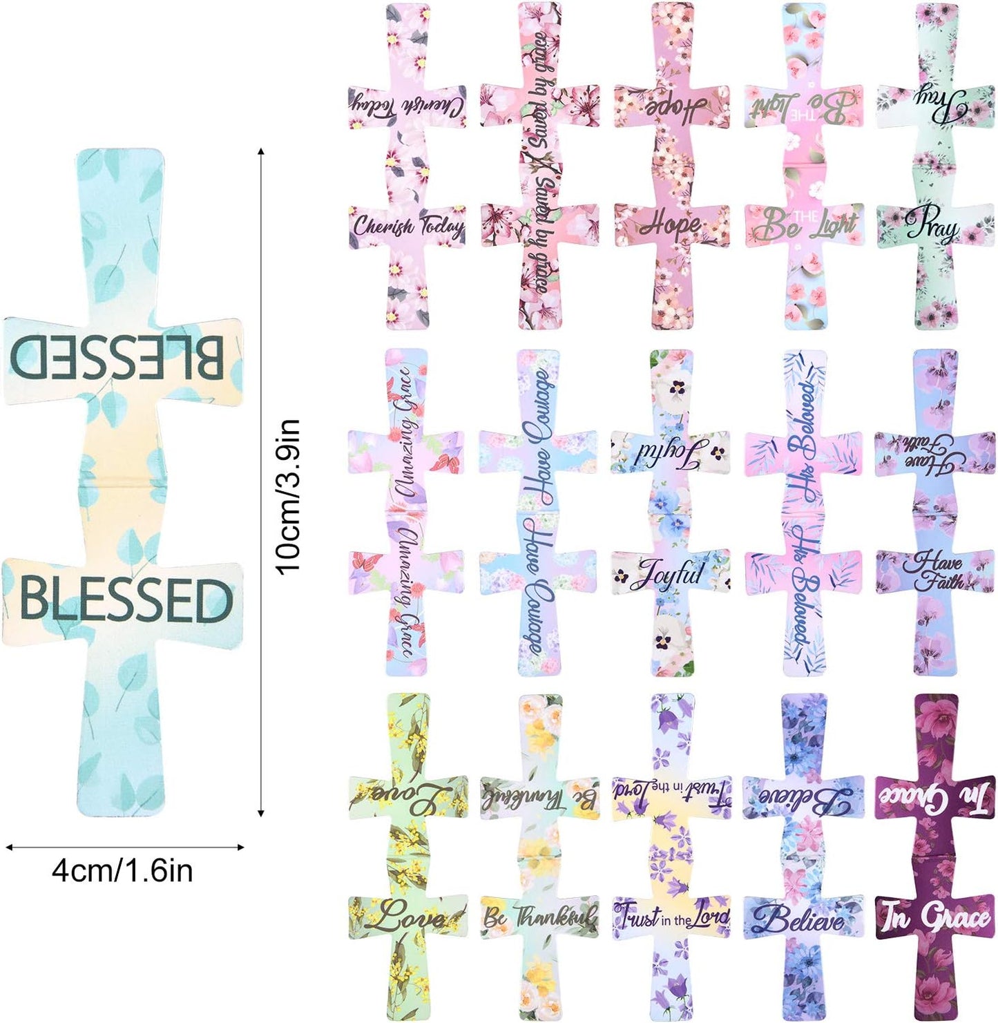 📖16 st magnetiska bokmärken i form av kors – presenter för bibelstudier, läsare, lärare, studenter🌸✝️