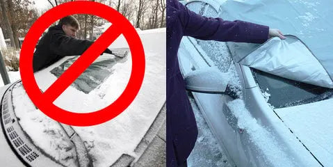 ❄️ ENDAST UNDER BEGRÄNSAD TID 50% RABATT! ☀️ Vindruteskydd mot snö och frost med spegelskydd – multifunktion, magnetisk, universell passform 🚗