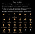 👁️‍🗨️Handmade Tarot Vision Pendant: Connect To Cosmic Wisdom Anytime(✨Comes With Instruction Manual)