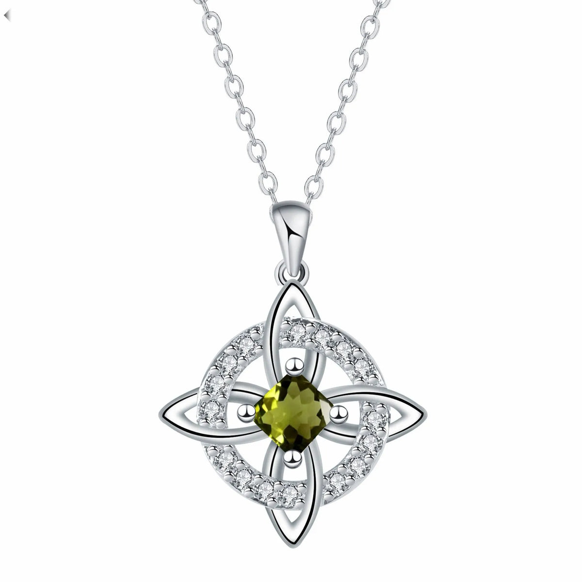 Mystiskt halsband med månadssten och häxknut – 🔮💞Skydda dina nära och kära