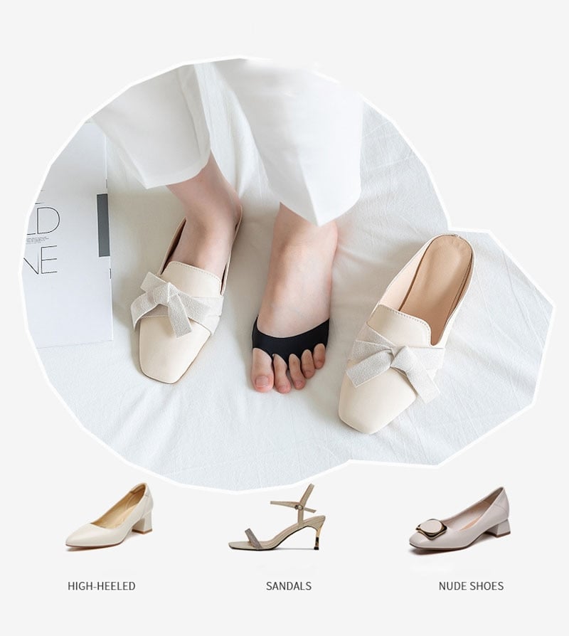 👠✨ Femtåiga framfotskuddar för kvinnor | Stötdämpande inlägg för höga klackar | Svart/Beige