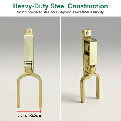 Omedelbart låsande grindlås – Förhindrar att nötkreatur, får och hästar rymmer