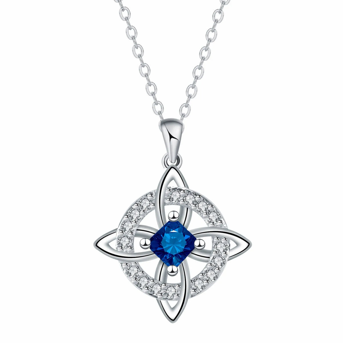 Mystiskt halsband med månadssten och häxknut – 🔮💞Skydda dina nära och kära