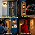 Lighted House Numbers for Outside