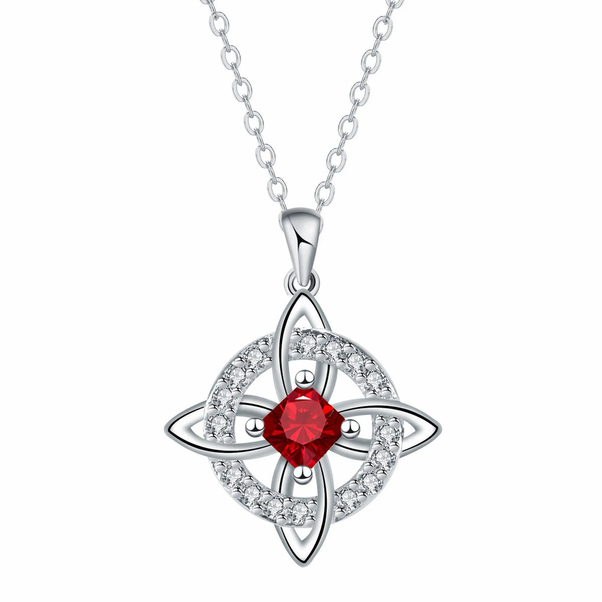 Mystiskt halsband med månadssten och häxknut – 🔮💞Skydda dina nära och kära