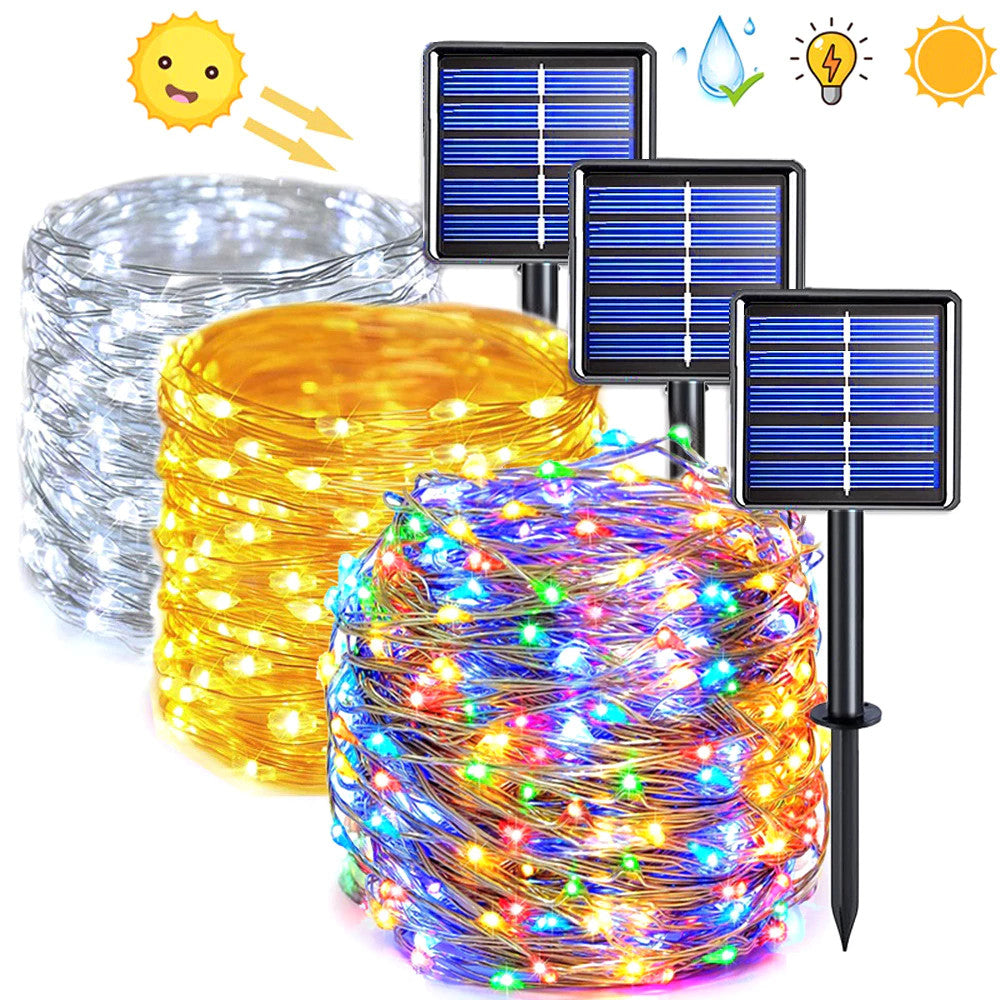 Solcellsdrivna LED-ljusslingor