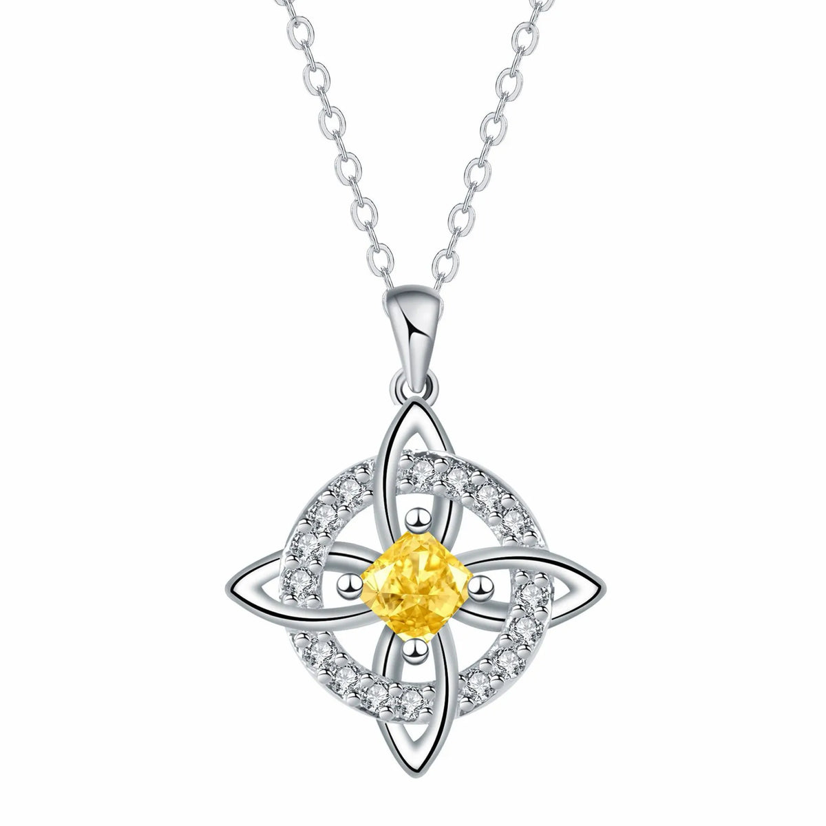 Mystiskt halsband med månadssten och häxknut – 🔮💞Skydda dina nära och kära