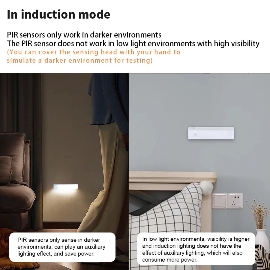 🔥 SISTA DAGEN REA 49% RABATT - 💡 Smarta Magnetiska Uppladdningsbara LED-Lampor med Sensor, Utan Stötar