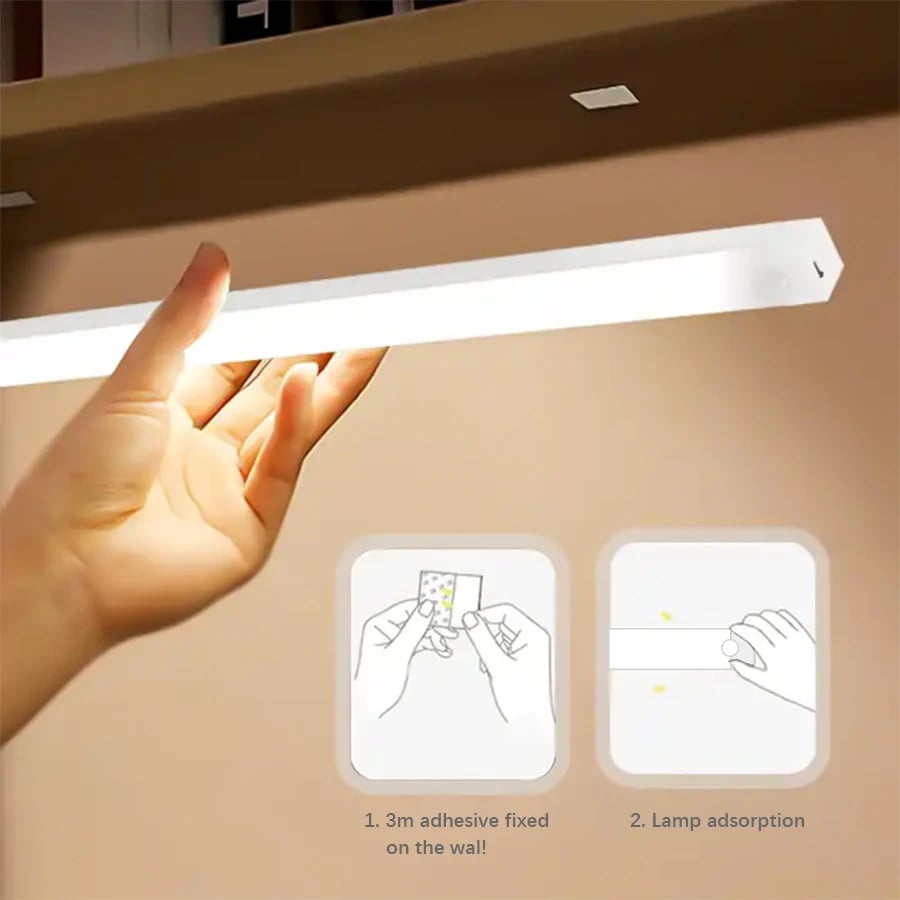 🔥 SISTA DAGEN REA 49% RABATT - 💡 Smarta Magnetiska Uppladdningsbara LED-Lampor med Sensor, Utan Stötar