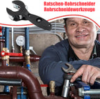 Rörskärare med spärrmekanism, enhandssnabbkapverktyg, för kapning av rostfritt stål, koppar och aluminium med diametrar från 0,8 cm - 2,9 cm