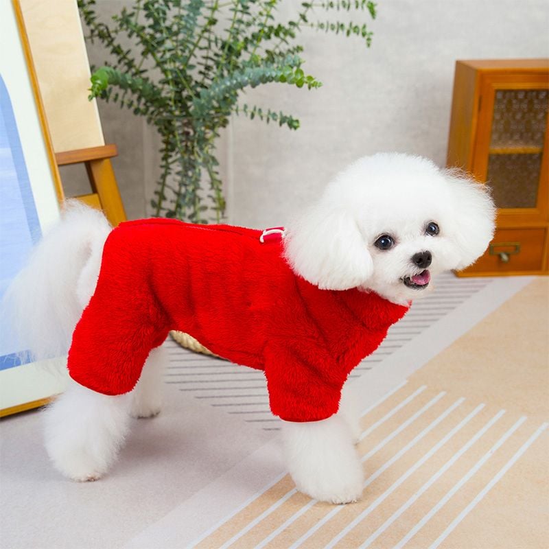 🐶Vinterhund jumpsuit med dragkedja bak/🐶Winter dog jumpsuit with zipper on the back