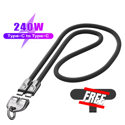 🔥 49 % RABATT🔥C til C 240 W ladekabel med bærbart armbåndsdesign