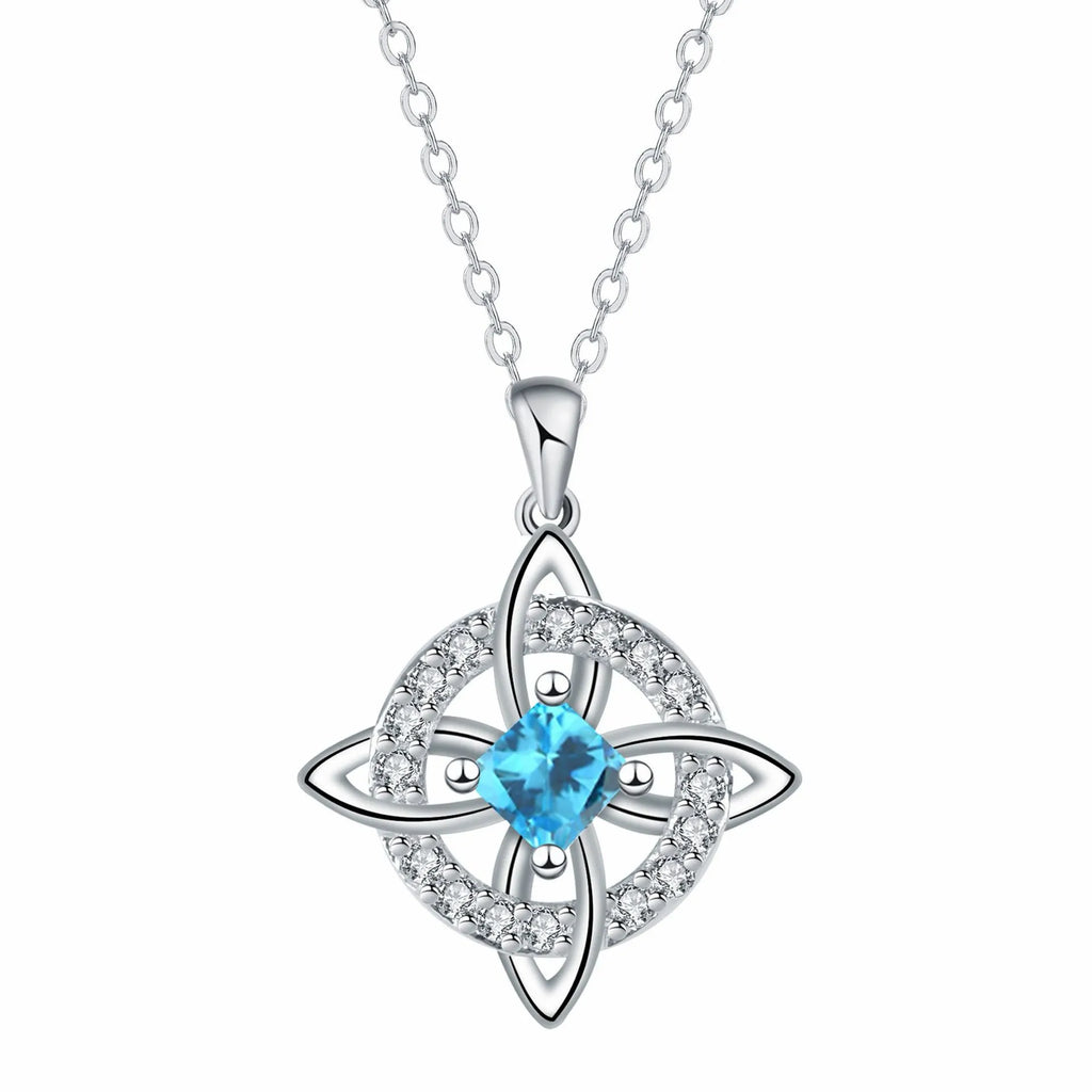 Mystiskt halsband med månadssten och häxknut – 🔮💞Skydda dina nära och kära