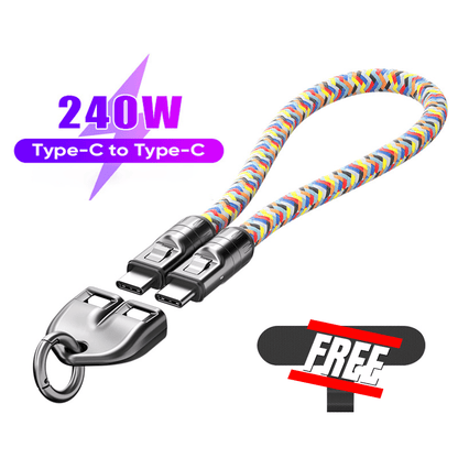 🔥 49 % RABATT🔥C til C 240 W ladekabel med bærbart armbåndsdesign