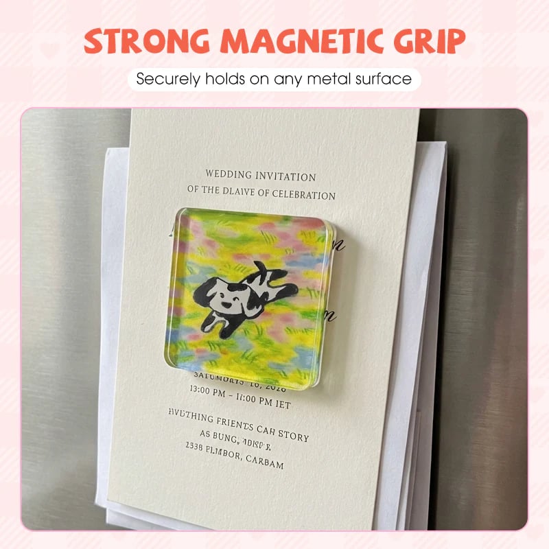 🎞✂10-pack 2" x 2" Klar akryl DIY kylskåpsmagnetset med självhäftande baksida – Fyrkantiga magnetiska fotoramar med fantastisk 3D-effekt 💕