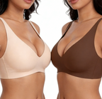 💗 Sista dagen 50% rabatt⚡50K+ sålda💕 Jelly trådlösa bekväma push-up-braletter, sömlösa T-shirt-behåar och deep V vardagsbehåar för kvinnor.