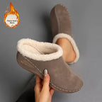 Bekväma slip-on-loafers för damer med ullfoder
