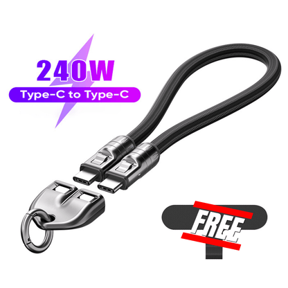 🔥 49 % RABATT🔥C til C 240 W ladekabel med bærbart armbåndsdesign