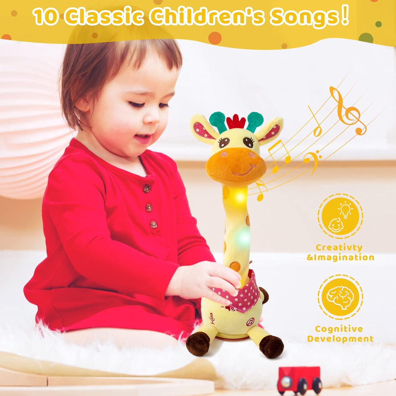 🎉 Den bästsäljande musikaliska giraffleksaken – sjunger, dansar och upprepar vad du säger! 🦒🎵🗣️