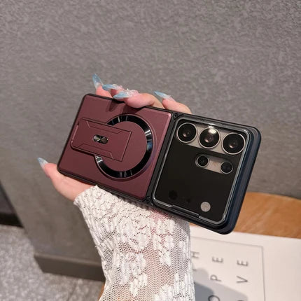 Magnetiskt kickstand-telefonskal för S-serien – Stöttåligt slankt skal med kameraskydd och dolt stativ