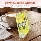 🎞✂10-pack 2" x 2" Klar akryl DIY kylskåpsmagnetset med självhäftande baksida – Fyrkantiga magnetiska fotoramar med fantastisk 3D-effekt 💕