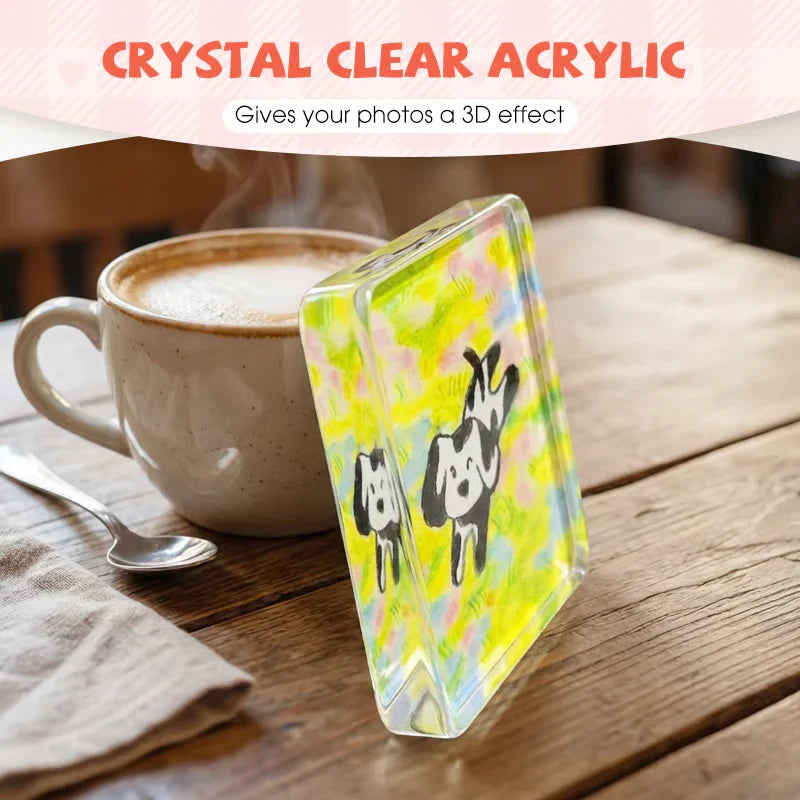 🎞✂10-pack 2" x 2" Klar akryl DIY kylskåpsmagnetset med självhäftande baksida – Fyrkantiga magnetiska fotoramar med fantastisk 3D-effekt 💕