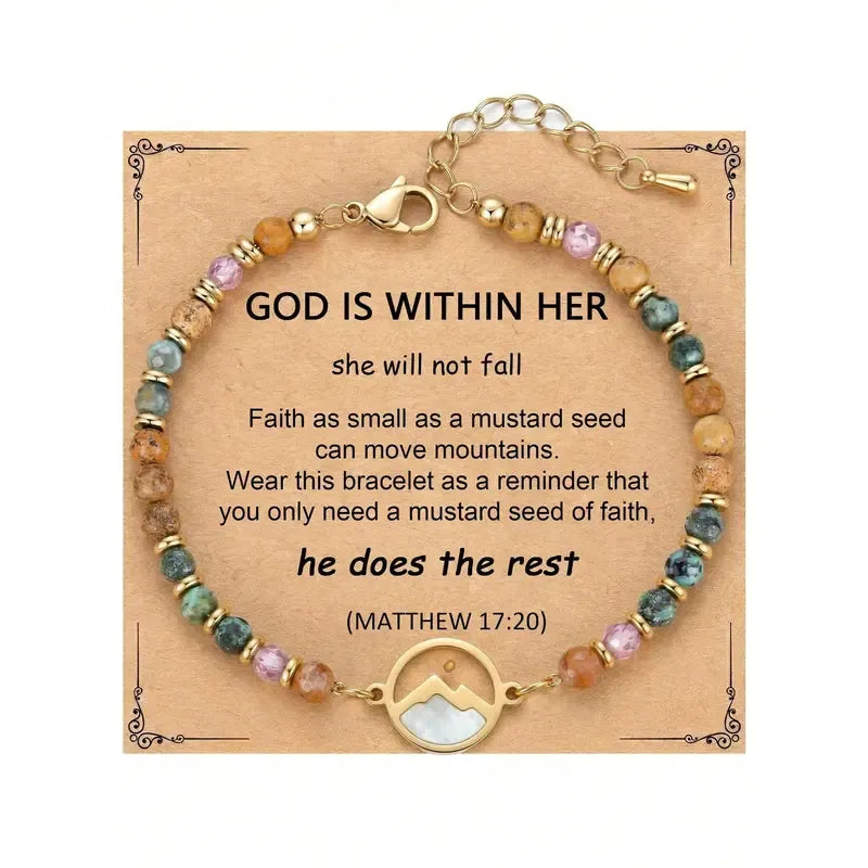 ✝️ Senapsfröarmband för tro – Matteus 17:20 inspirerande kristet armband