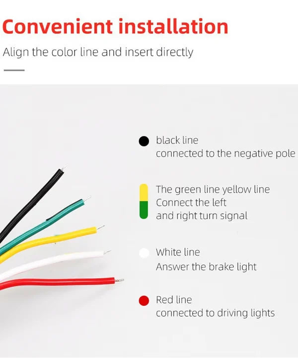 🎁LED-bakgavelbelysning, körriktningsvisare samt kör- och backljus