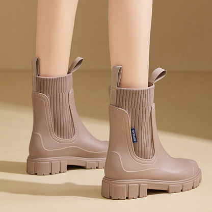 Vattentäta Halkfria Boots med Tjock Sula i Mellanlängd🎁Tidig julförsäljning - 49% rabatt🎅