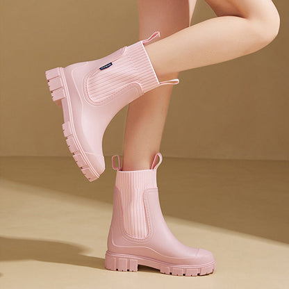 Vattentäta Halkfria Boots med Tjock Sula i Mellanlängd🎁Tidig julförsäljning - 49% rabatt🎅